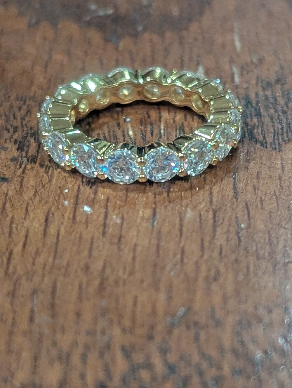 5.6CT D Color Moissanite Eternity Band Ring Size 7 GRA Certified